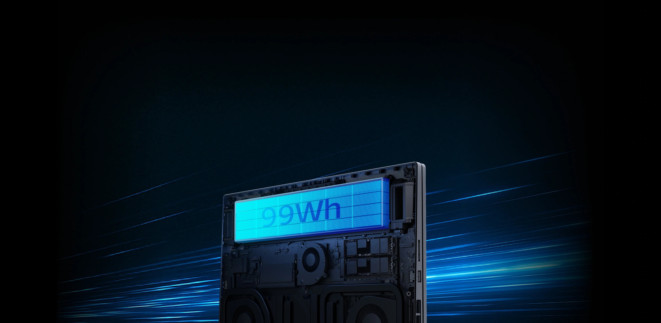 Battery diagram marked 99Wh