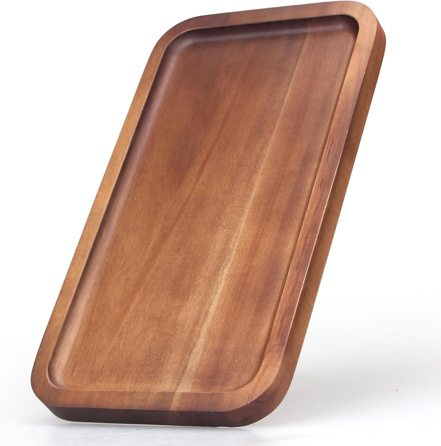 Small Wooden Platters Rectangle Long Charcuterie Boards Acacia Wood Serving Trays