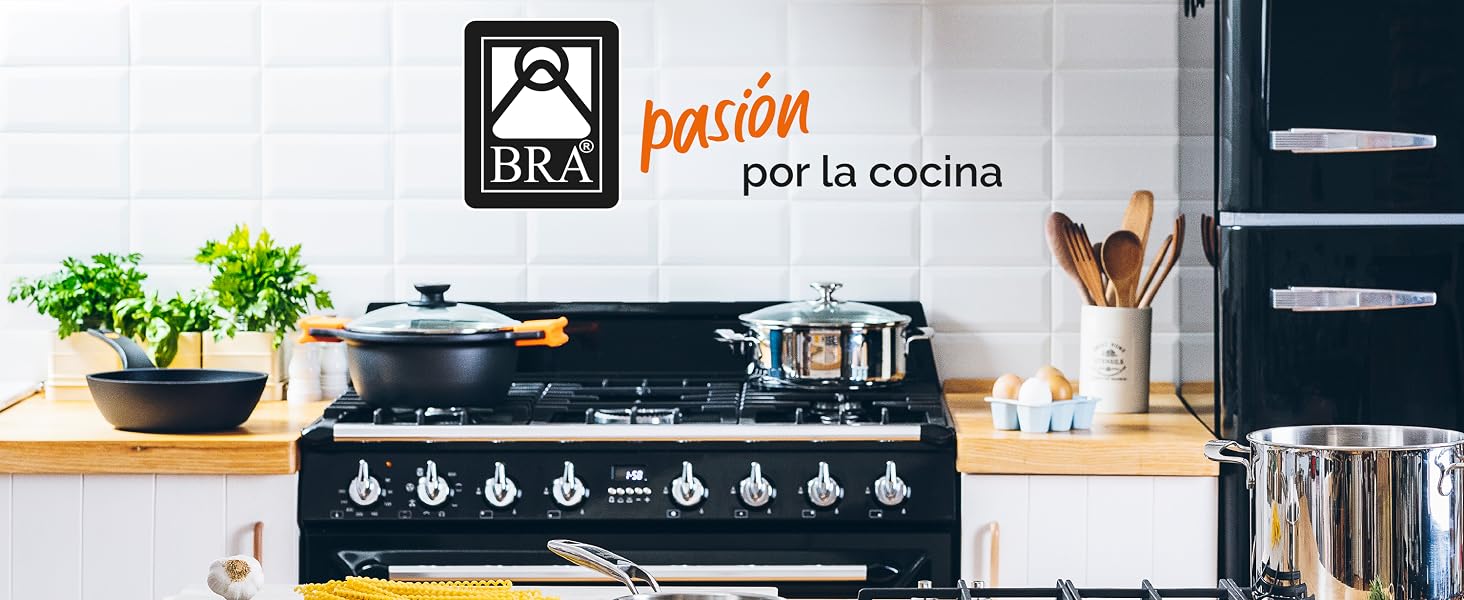 BRA, aluminio fundido, menaje, cocina, cacerolas, sartenes, efficient, cocina sana, sostenible