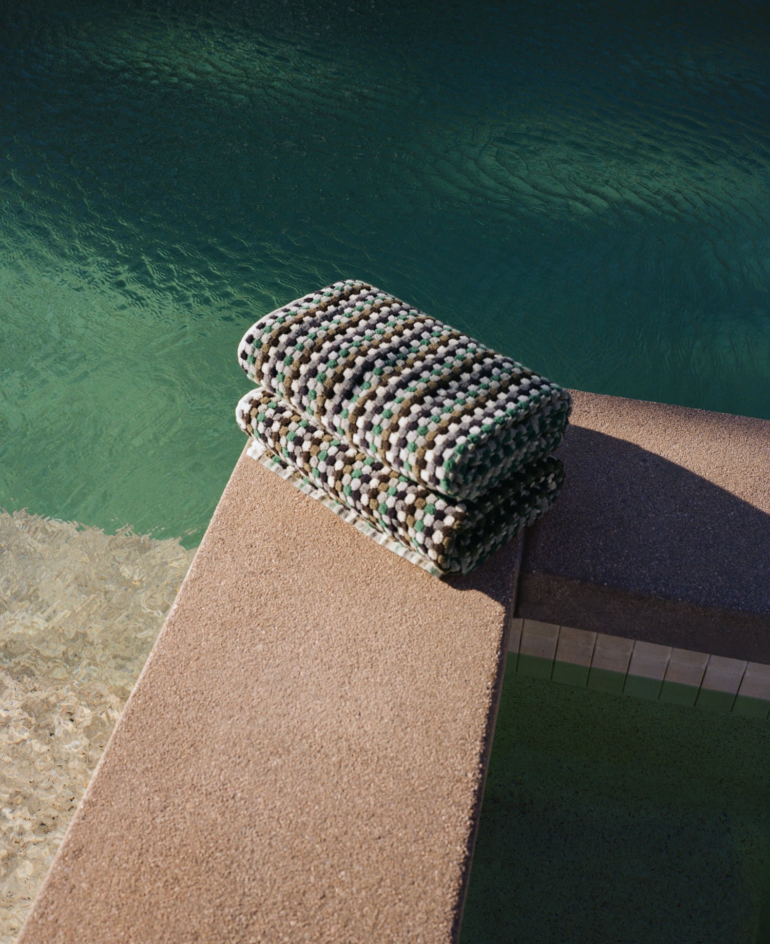 Organic Cotton Mosaic Towels (Sea)