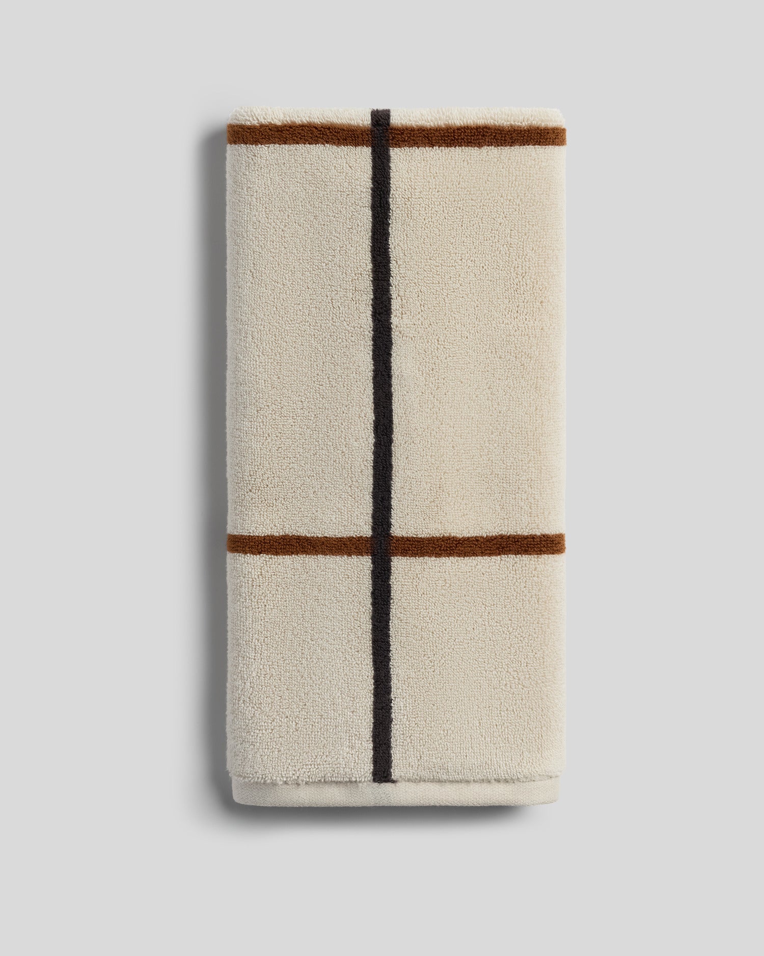 Organic Plush Towels (Bone Windowpane)