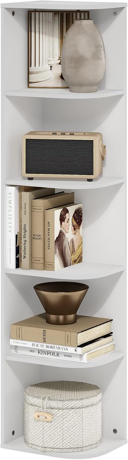  Book Shelf, 3-Cube Bookshelf, Bookcase with Open Shelves, 9.3 x 12 x 31.5, Easy Assembly, for Living Room, Bedroom, Home Office, White