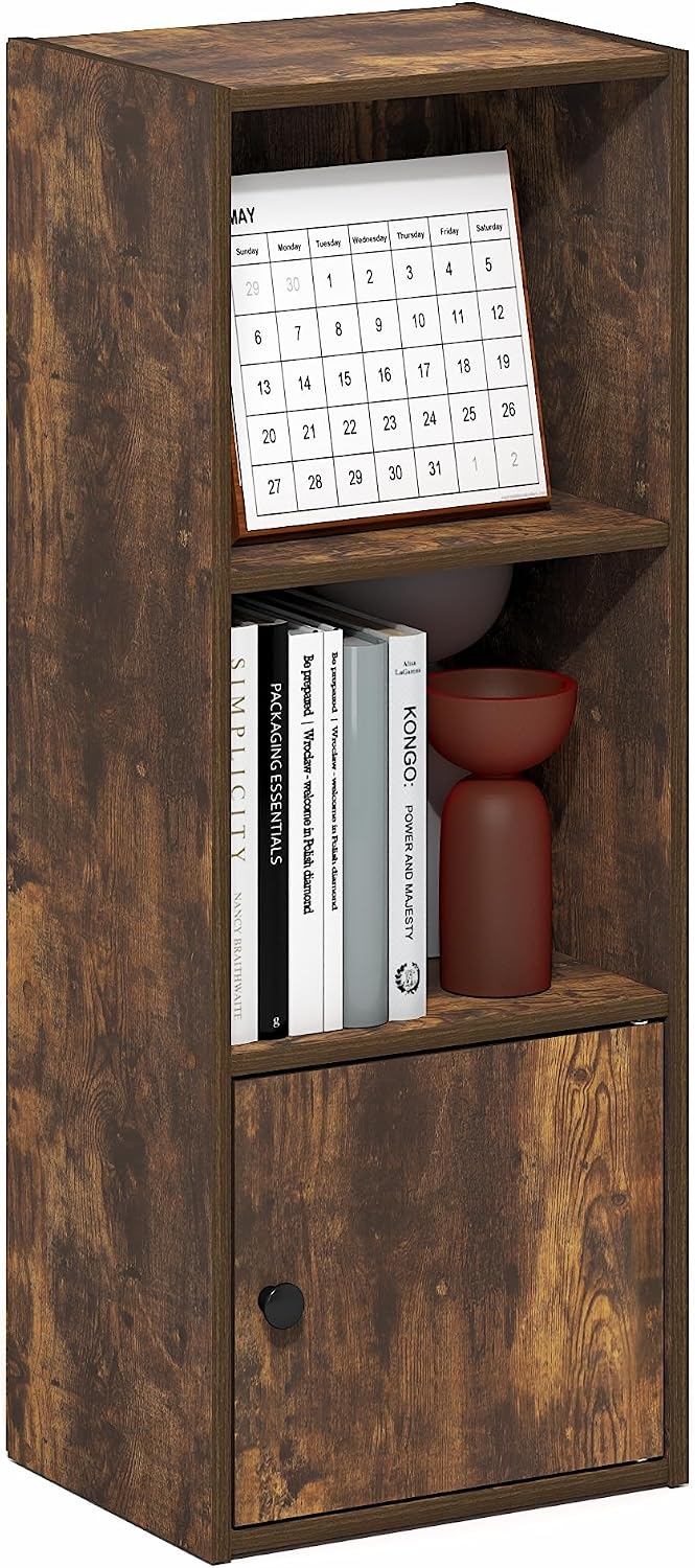  Book Shelf, 3-Cube Bookshelf, Bookcase with Open Shelves, 9.3 x 12 x 31.5, Easy Assembly, for Living Room, Bedroom, Home Office, White