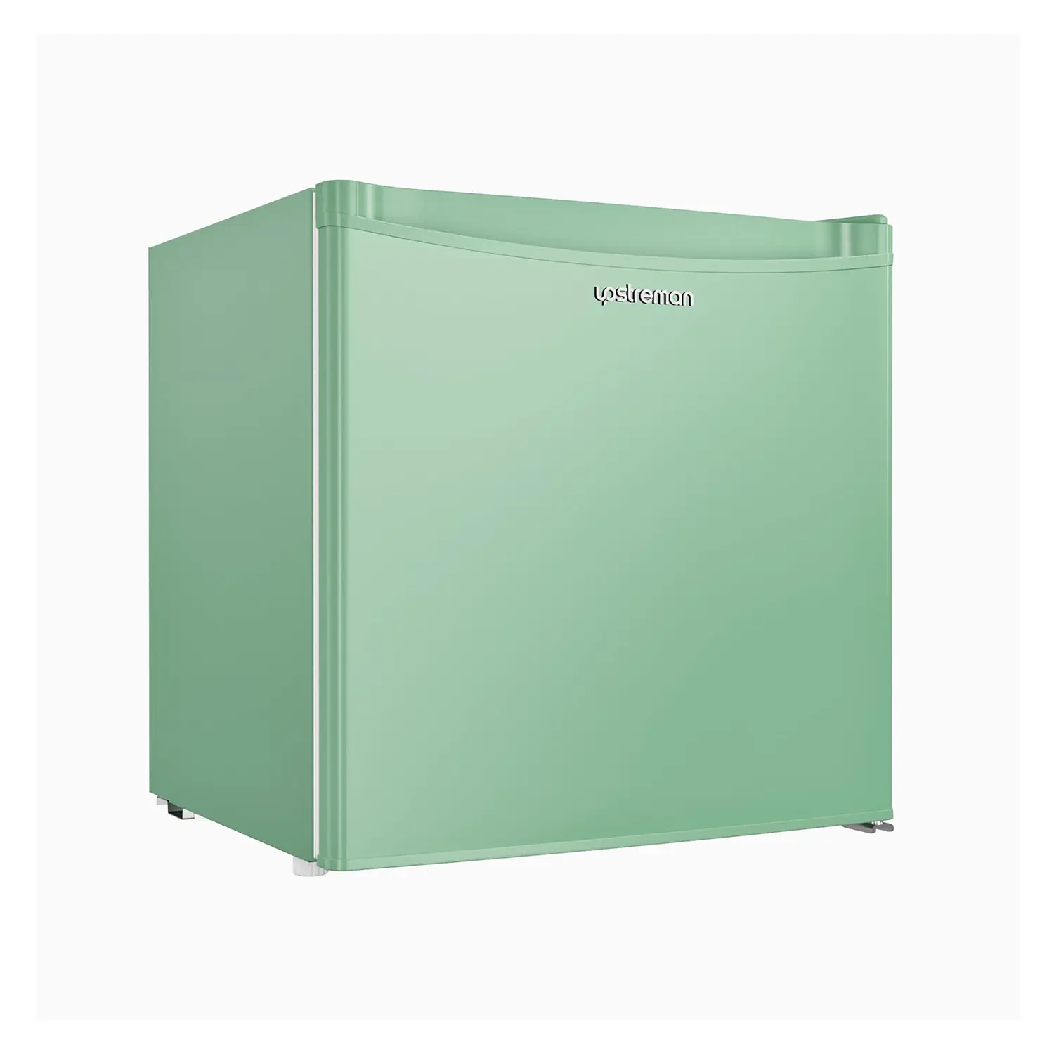 Upstreman Mini refrigerador con congelador de 1.7 pies cúbicos, termostato ajustable, ahorro de energía, bajo ruido, refrigerador compacto de una sola puerta para recámara, oficina, recámara, negro-FR17