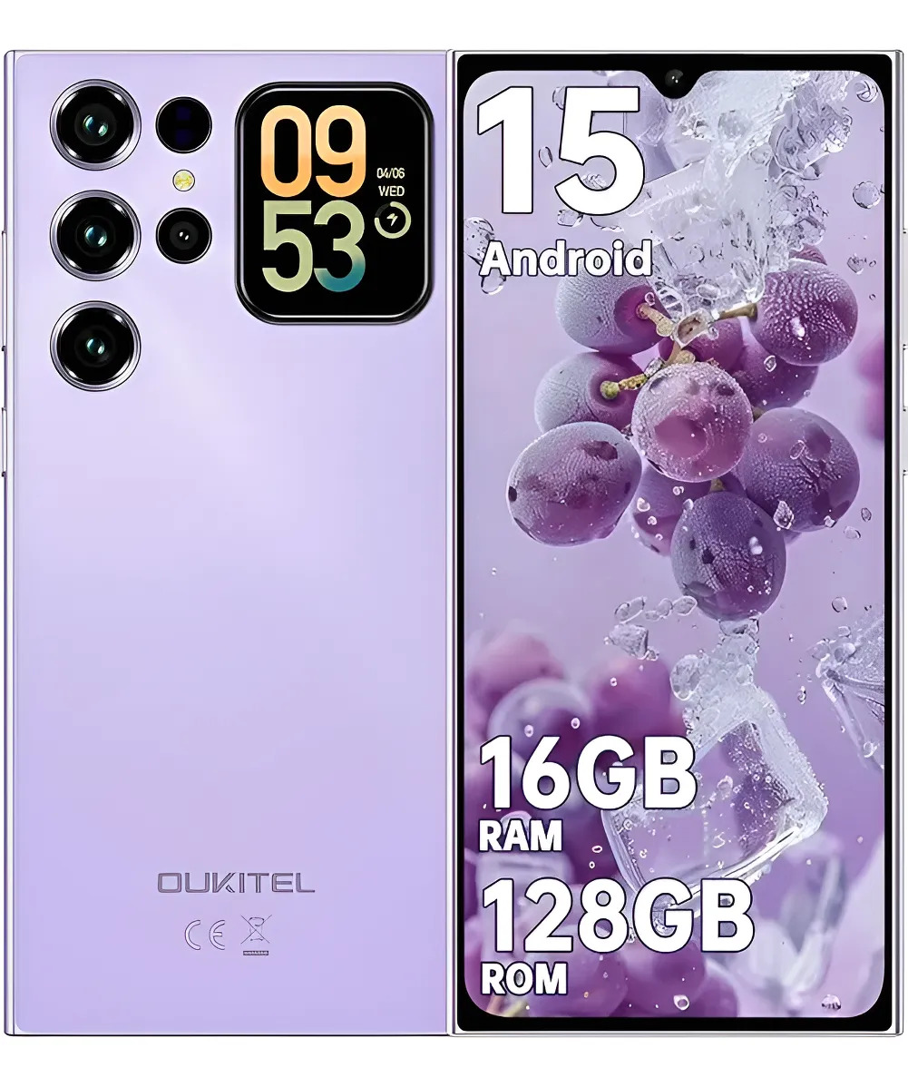 Smartphone Libre 16GB RAM + 256GB ROM, Batería 5150mAh, Android 15, OTG, Huella Dactilar y GPS