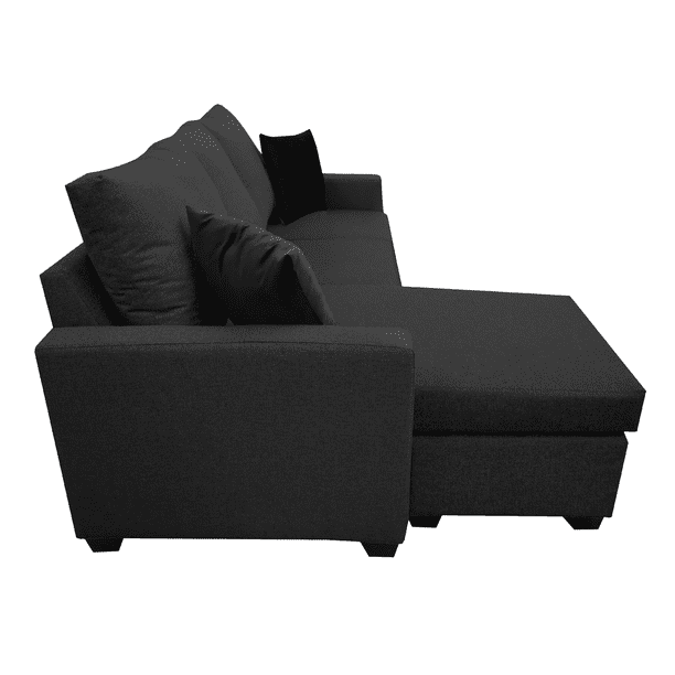 Sala Esquinera El Bazar Store Denver Gris Oxford, 200x140 cm, Lado derecho e Izquierdo, Lino nacional, Sofa