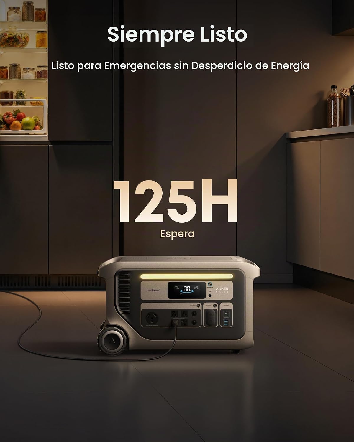 ⚡Anker SOLIX F3000 Estación de Energía Portátil 3072Wh 6000W, Expandible 24kWh, Solar para Hogar, Apagones y Camping