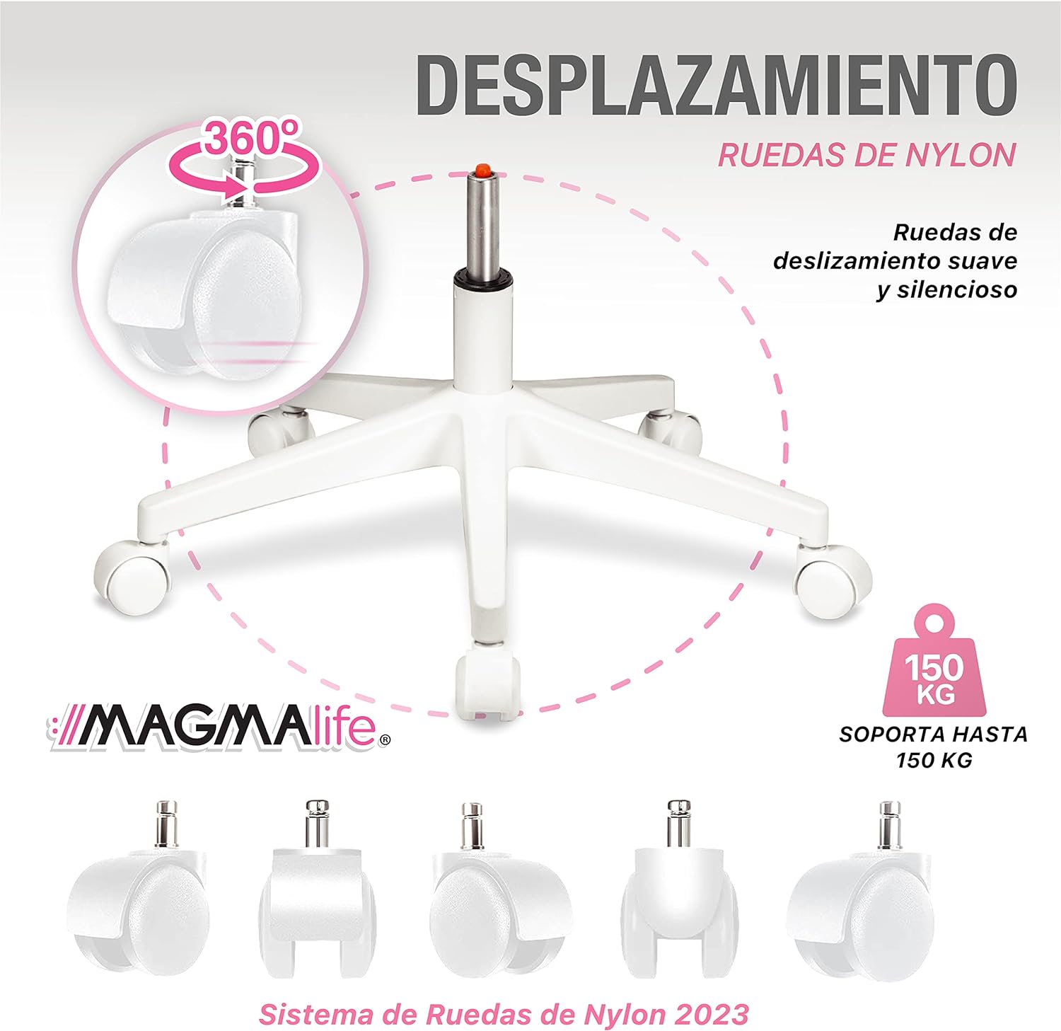 MAGMALIFE Silla Ergonómica de Escritorio con Respaldo de Malla Transpirable, Moderna y Elegante, Silla Giratoria con Soporte Lumbar y Cómodos Descansabrazos (Azul Cerúleo)