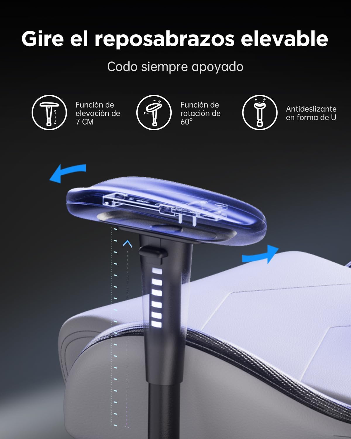 AutoFull C3 Silla Gaming, Silla de Carreras con Soporte Lumbar Ergonómico, Respaldo Alto Ajustable y Reposapiés en Cuero PU para Computadora,Negro