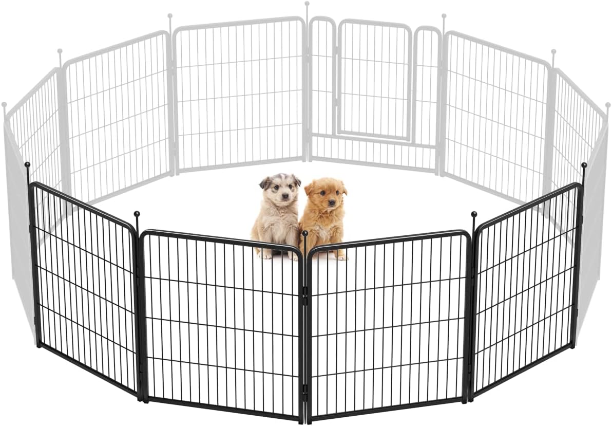 FXW Rollick Corral para Perros para Patio, RV Camping│Patentado, 24 Pulgadas 8 Paneles