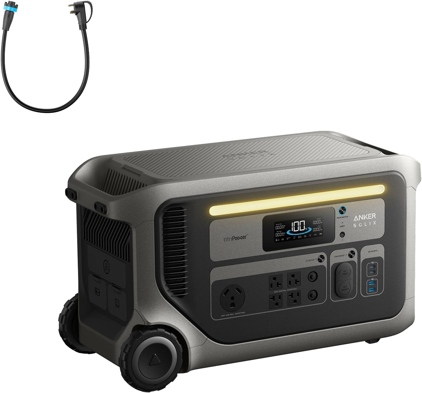 ⚡Anker SOLIX F3000 Estación de Energía Portátil 3072Wh 6000W, Expandible 24kWh, Solar para Hogar, Apagones y Camping
