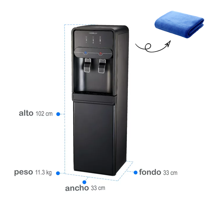 Dispensador Enfriador de Agua con Sistema de Carga Oculta Hypermark Home & Life Solutions Onyxwater HM0051W