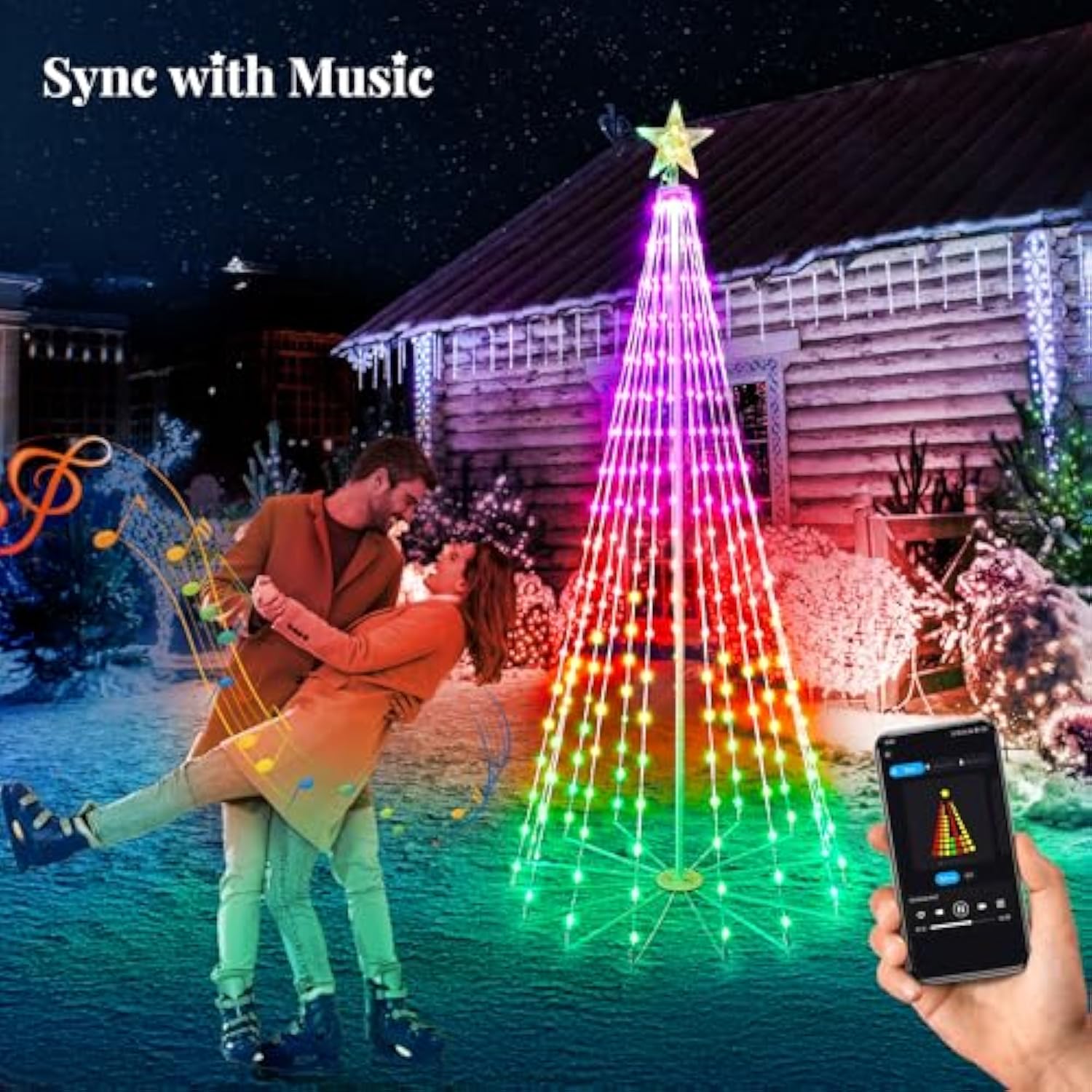 Multicolor LED Animated Outdoor Lightshow Tree