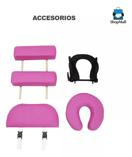 Cama De Masaje Portátil Plegable Uso Rudo Profesional Spa Rosa