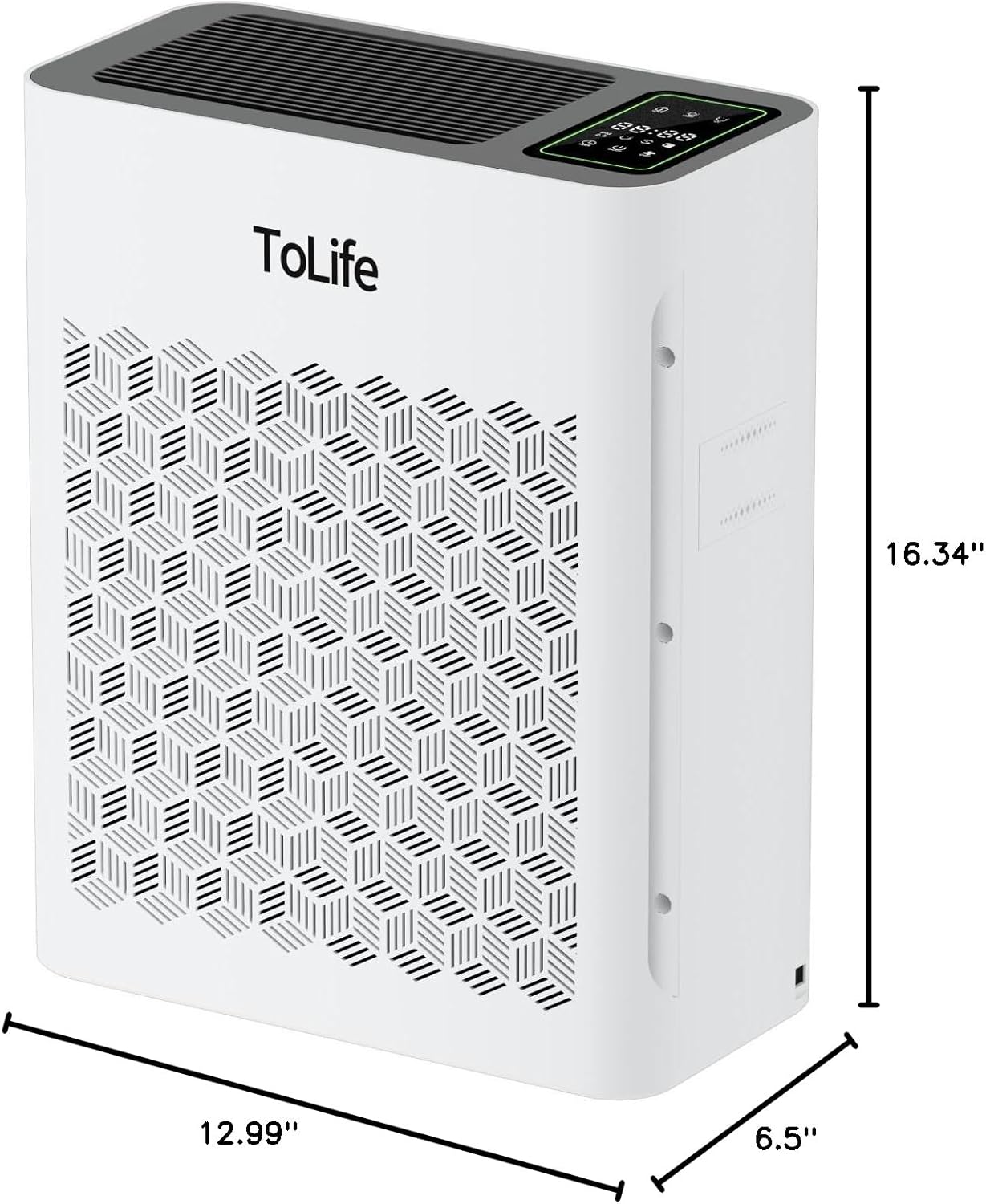 Tolife Purificador de aire para habitación grande, purificadores de aire para el hogar y pelo de mascotas con filtro lavable, limpiador de aire para recámara de hasta 1095 pies² polvo humo olor, modo