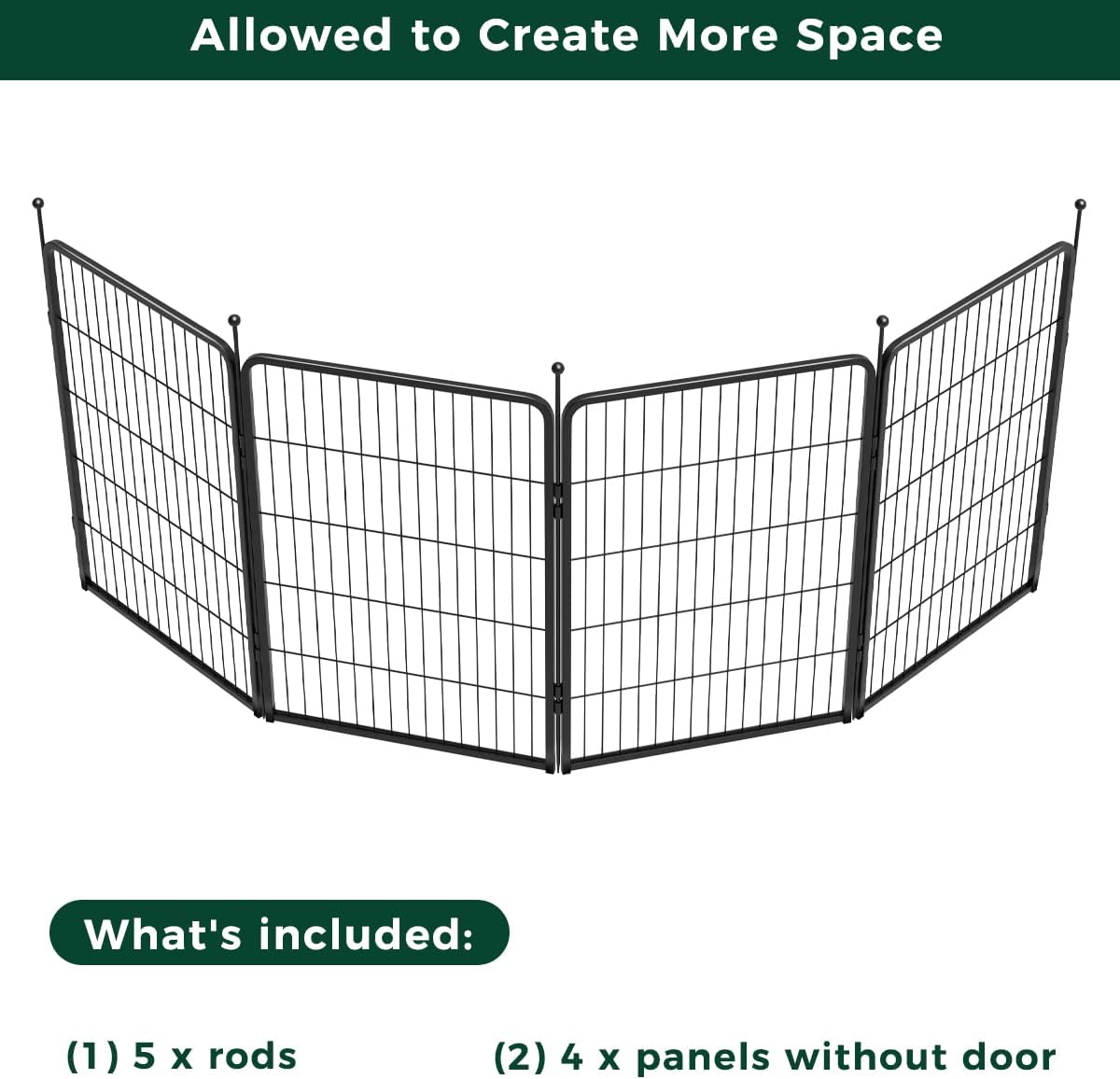 FXW Rollick Corral para Perros para Patio, RV Camping│Patentado, 24 Pulgadas 8 Paneles
