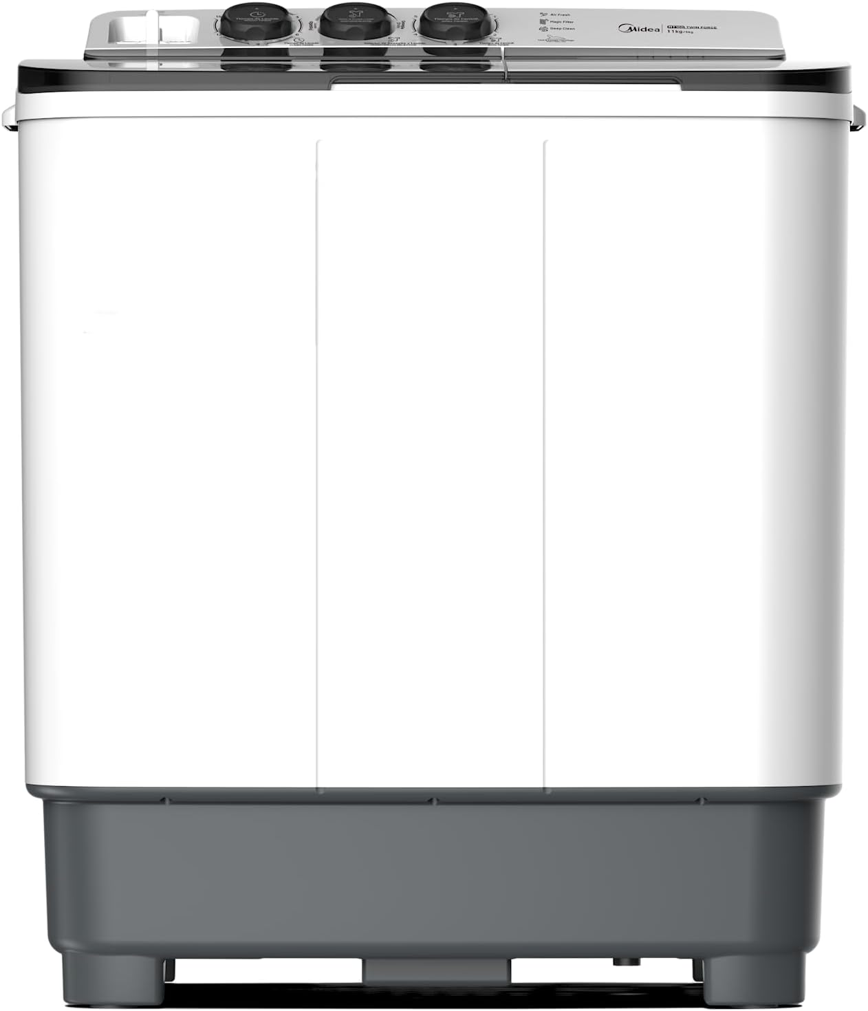 Midea MT100W110/W-MX Lavadora Semiautomática Dos Tinas Twin Force Pulsator 11Kg Blanca