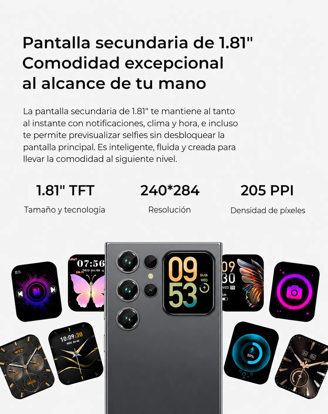 Smartphone Libre 16GB RAM + 256GB ROM, Batería 5150mAh, Android 15, OTG, Huella Dactilar y GPS