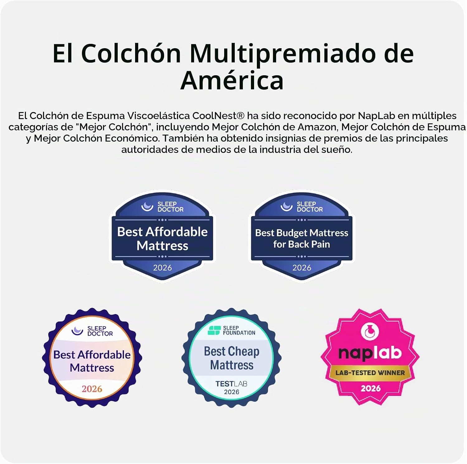 Sweetnight CoolNest 🛌 Colchón Espuma Viscoelástica Gel Refrescante 14 Pulgadas, Soporte Ergo 5 Zonas, Alivia Presión, Dureza Media, Certificado