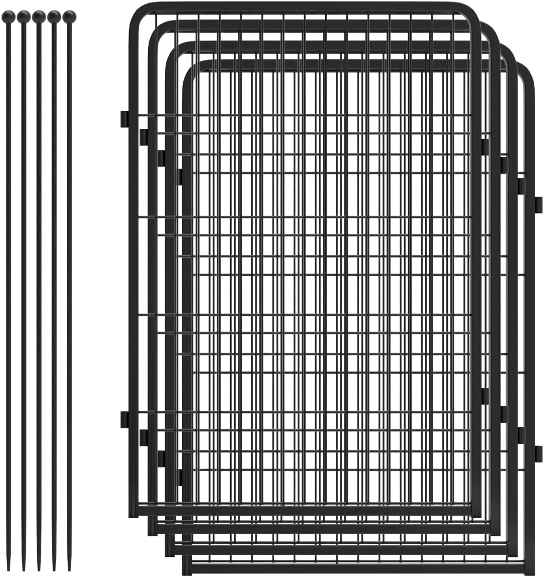 FXW Rollick Corral para Perros para Patio, RV Camping│Patentado, 24 Pulgadas 8 Paneles