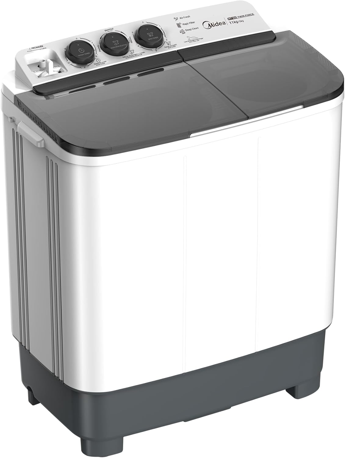 Midea MT100W110/W-MX Lavadora Semiautomática Dos Tinas Twin Force Pulsator 11Kg Blanca