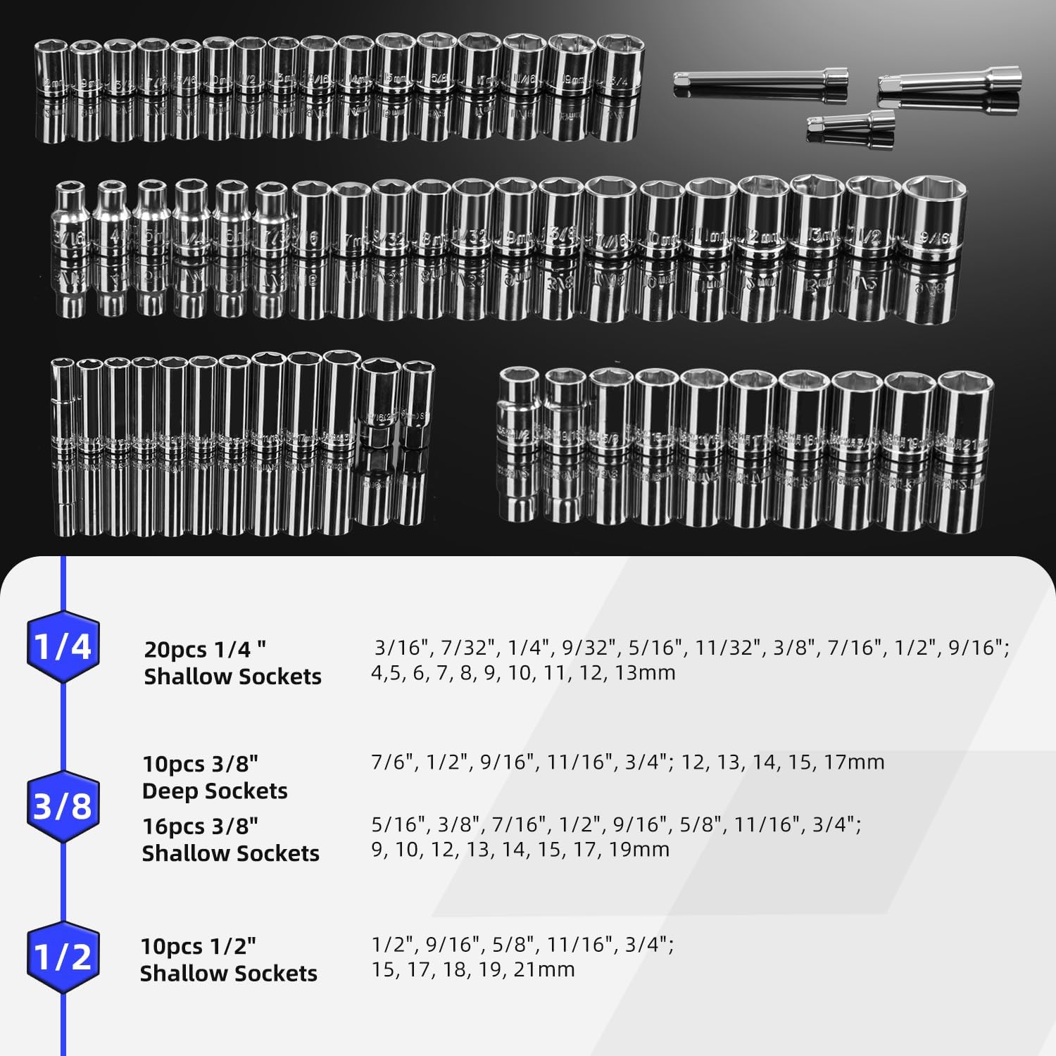 Prostormer - Juego de herramientas mecánicas, 240 piezas, kit universal de herramientas de reparación de automóviles para el hogar con caja de herramientas de aluminio resistente