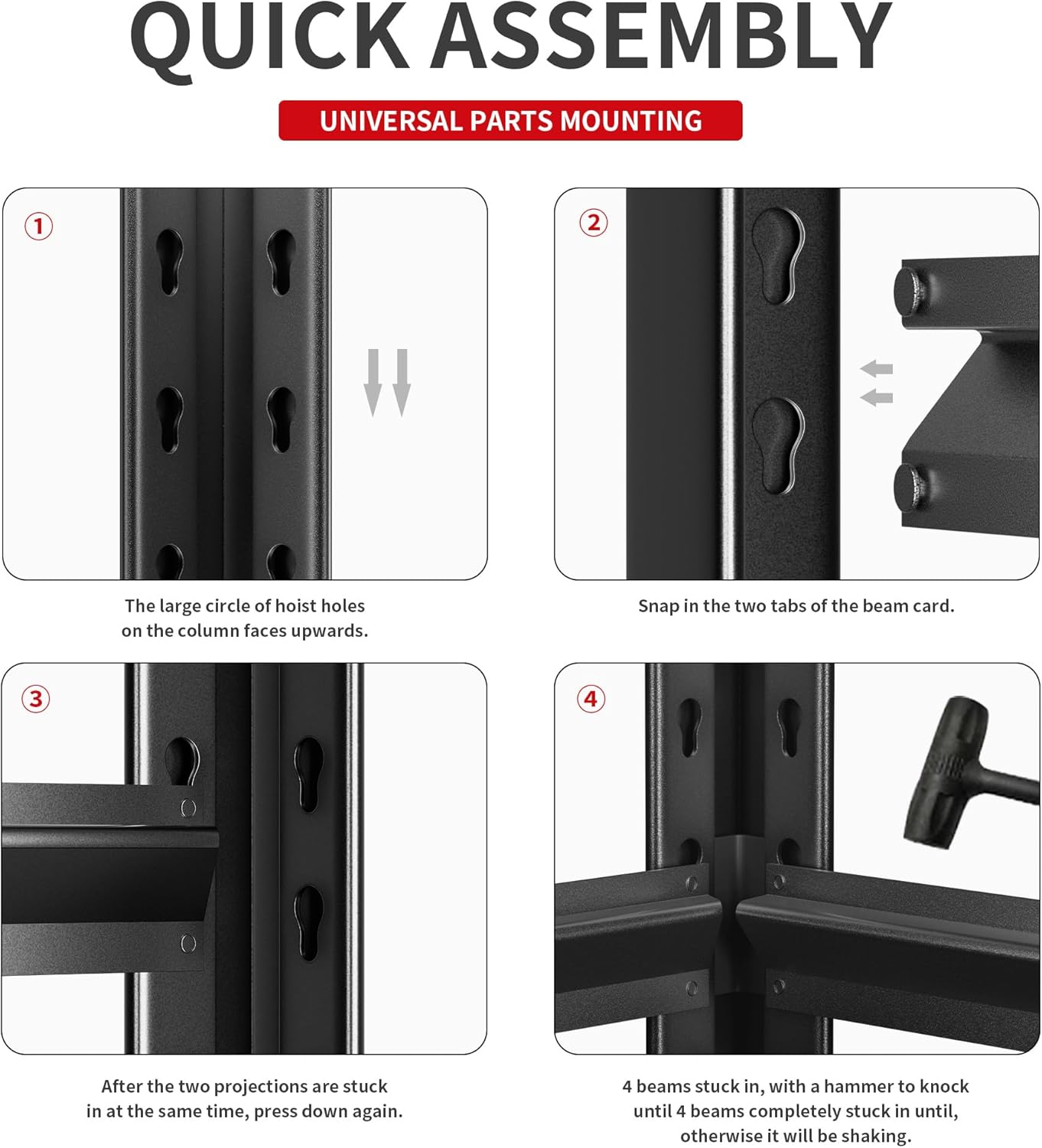 Estantería de almacenamiento para cochera, resistente – Estantes de 72 pulgadas de alto, estantes ajustables de metal de 5 niveles, estante de almacenamiento industrial para cochera, 16 pulgadas de