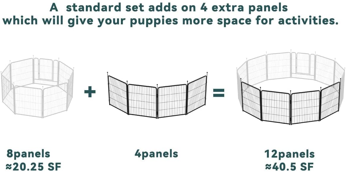 FXW Rollick Corral para Perros para Patio, RV Camping│Patentado, 24 Pulgadas 8 Paneles