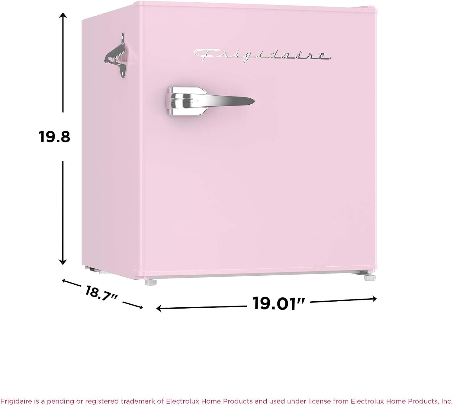 ❄️ Mini Refrigerador Retro Frigidaire EFR176 Rosa 1.6 Pies Cúbicos, Abridor de Botellas Incorporado, Ideal para Oficina, Dormitorio y Residencia Estudiantil