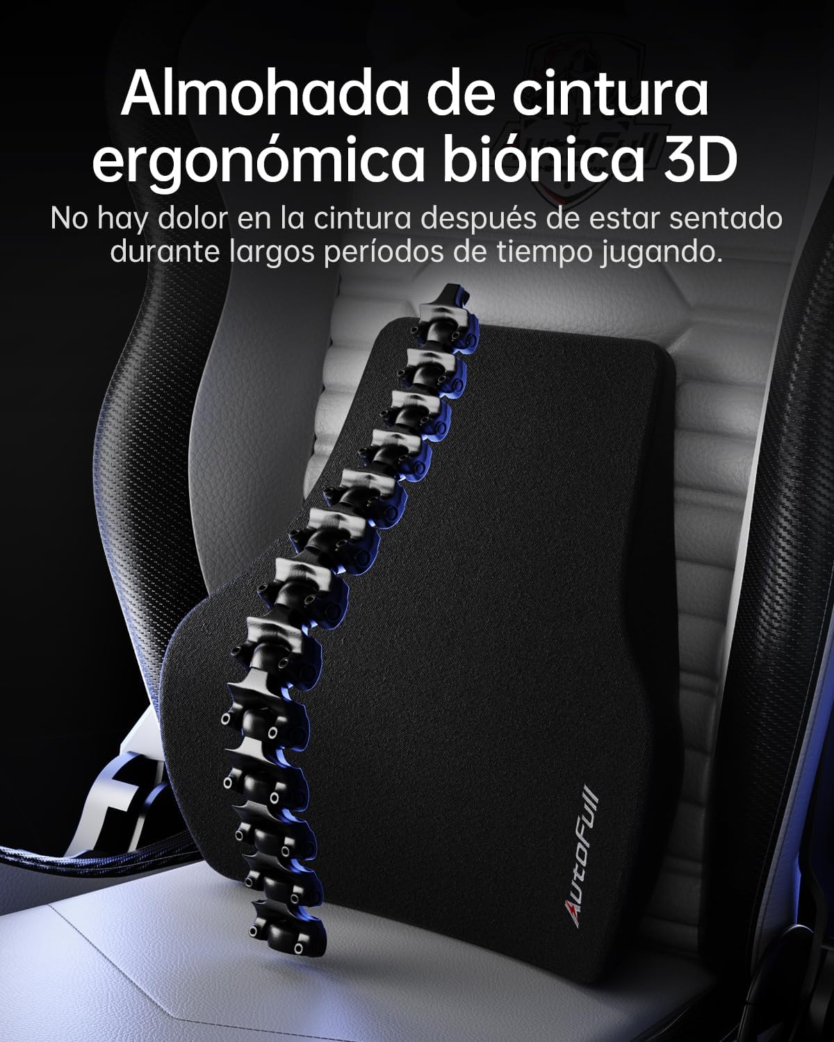 AutoFull C3 Silla Gaming, Silla de Carreras con Soporte Lumbar Ergonómico, Respaldo Alto Ajustable y Reposapiés en Cuero PU para Computadora,Negro