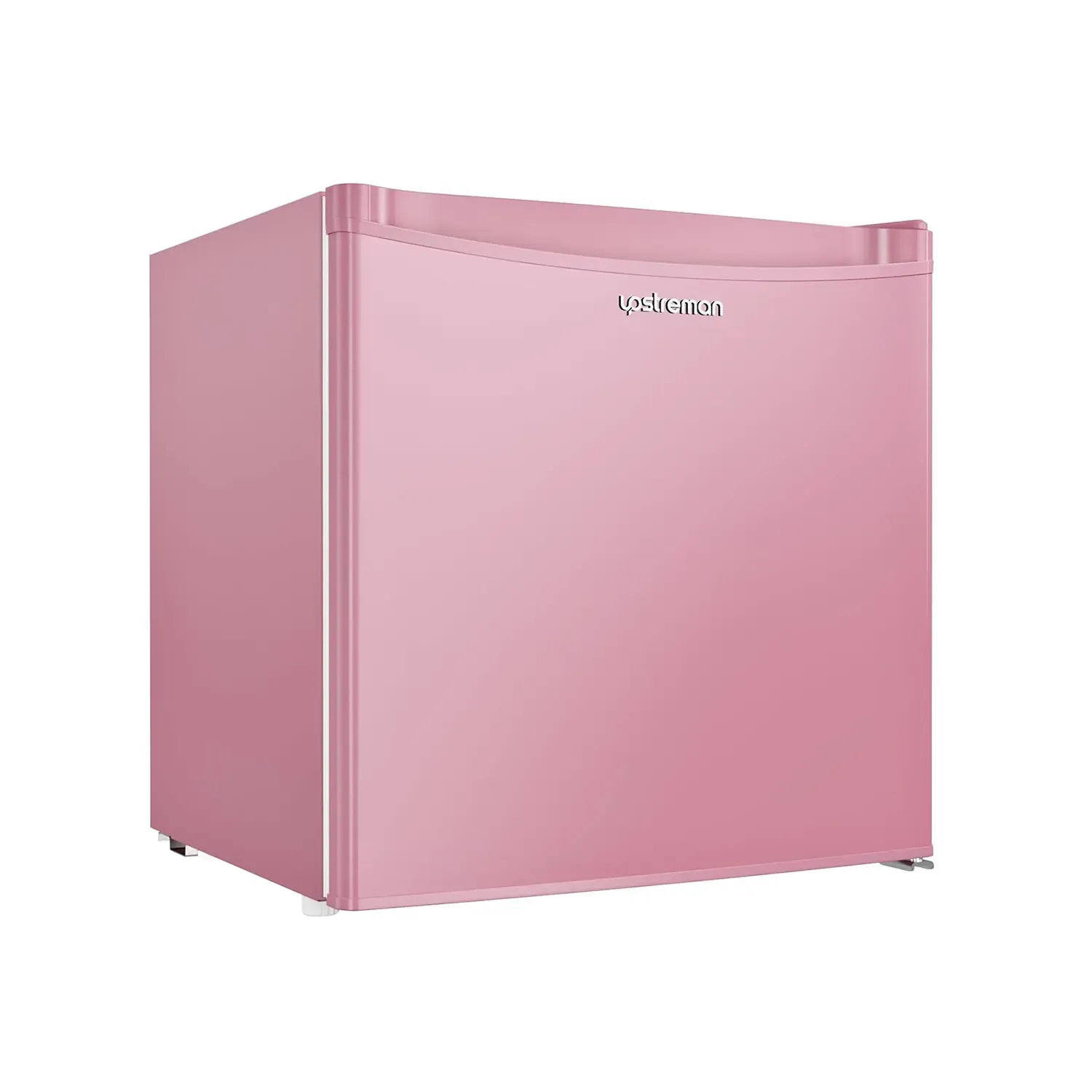 Upstreman Mini refrigerador con congelador de 1.7 pies cúbicos, termostato ajustable, ahorro de energía, bajo ruido, refrigerador compacto de una sola puerta para recámara, oficina, recámara, negro-FR17
