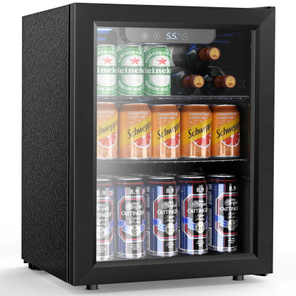Antarctic Star - Mini refrigerador para nevera, 1.3-2.4cu.ft., bodega, puerta de vidrio para cerveza y soda, vino, dispensador de bebidas pequeñas, puerta frontal transparente extraíble para el hogar