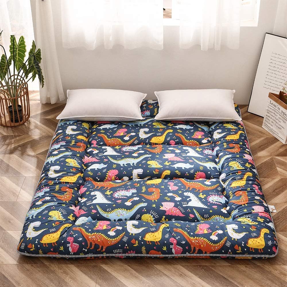MAXYOYO - Puf plegable para sofá, cama, colchón de piso para adultos, extra grueso, 6 pliegues, sofá para recámara, sala de estar, beige, 135 x 240 cm
