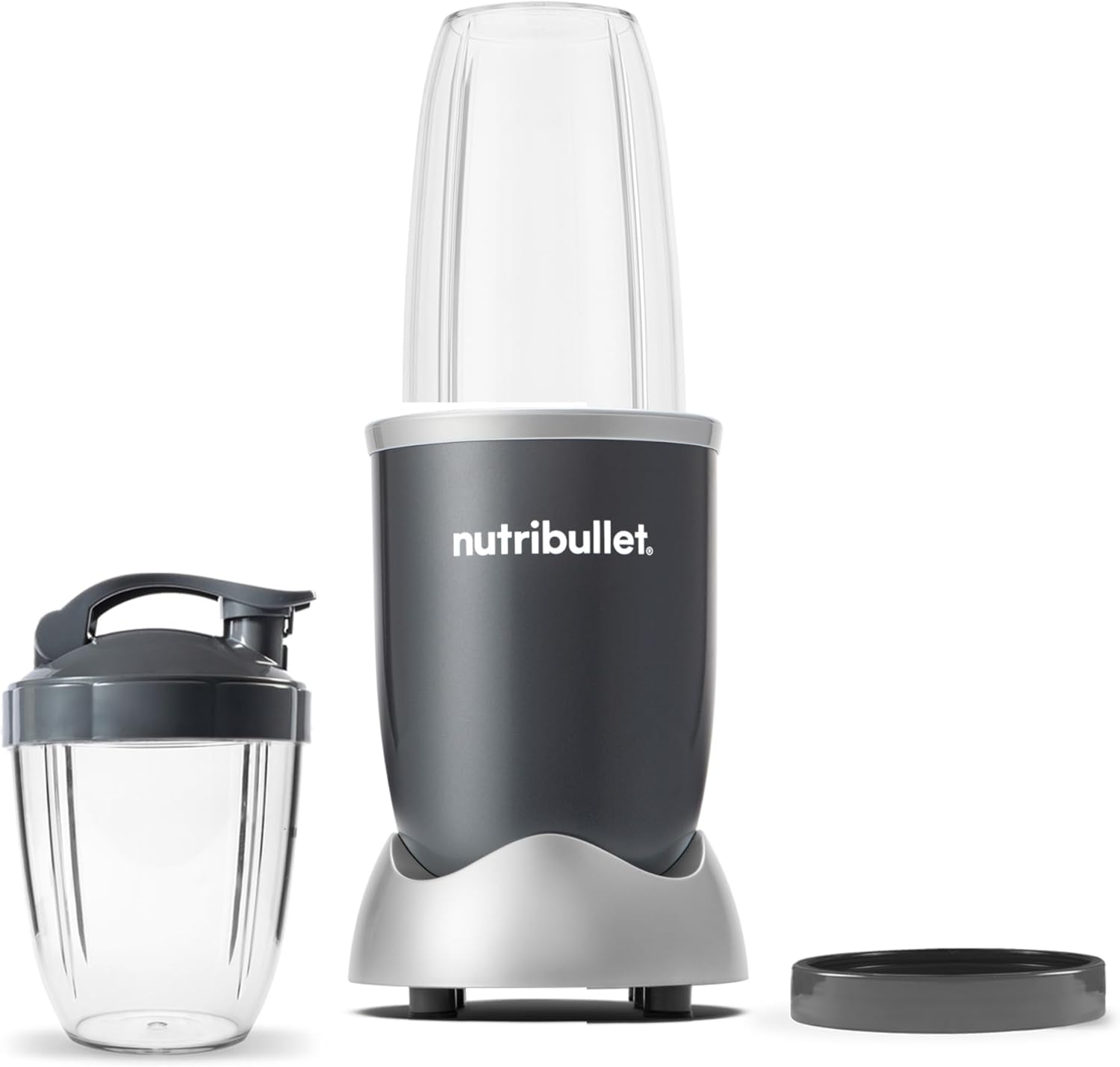 Nutribullet Licuadora personal para batidos, batidos, preparación de alimentos y mezcla congelada, 24 onzas, 600 W, gris, (NBR-0601)