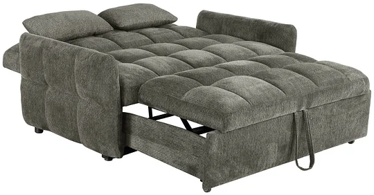 FrostGlen Tufted Cushion Sleeper Sofa Bed Dark Grey