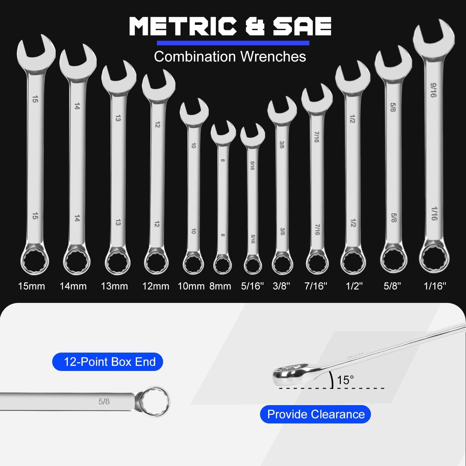 Prostormer - Juego de herramientas mecánicas, 240 piezas, kit universal de herramientas de reparación de automóviles para el hogar con caja de herramientas de aluminio resistente