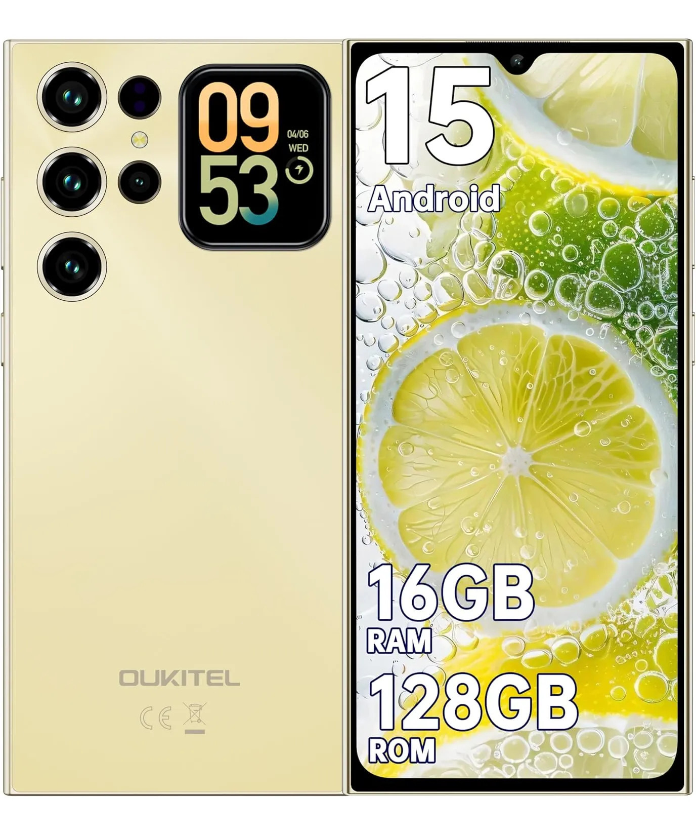 Smartphone Libre 16GB RAM + 256GB ROM, Batería 5150mAh, Android 15, OTG, Huella Dactilar y GPS