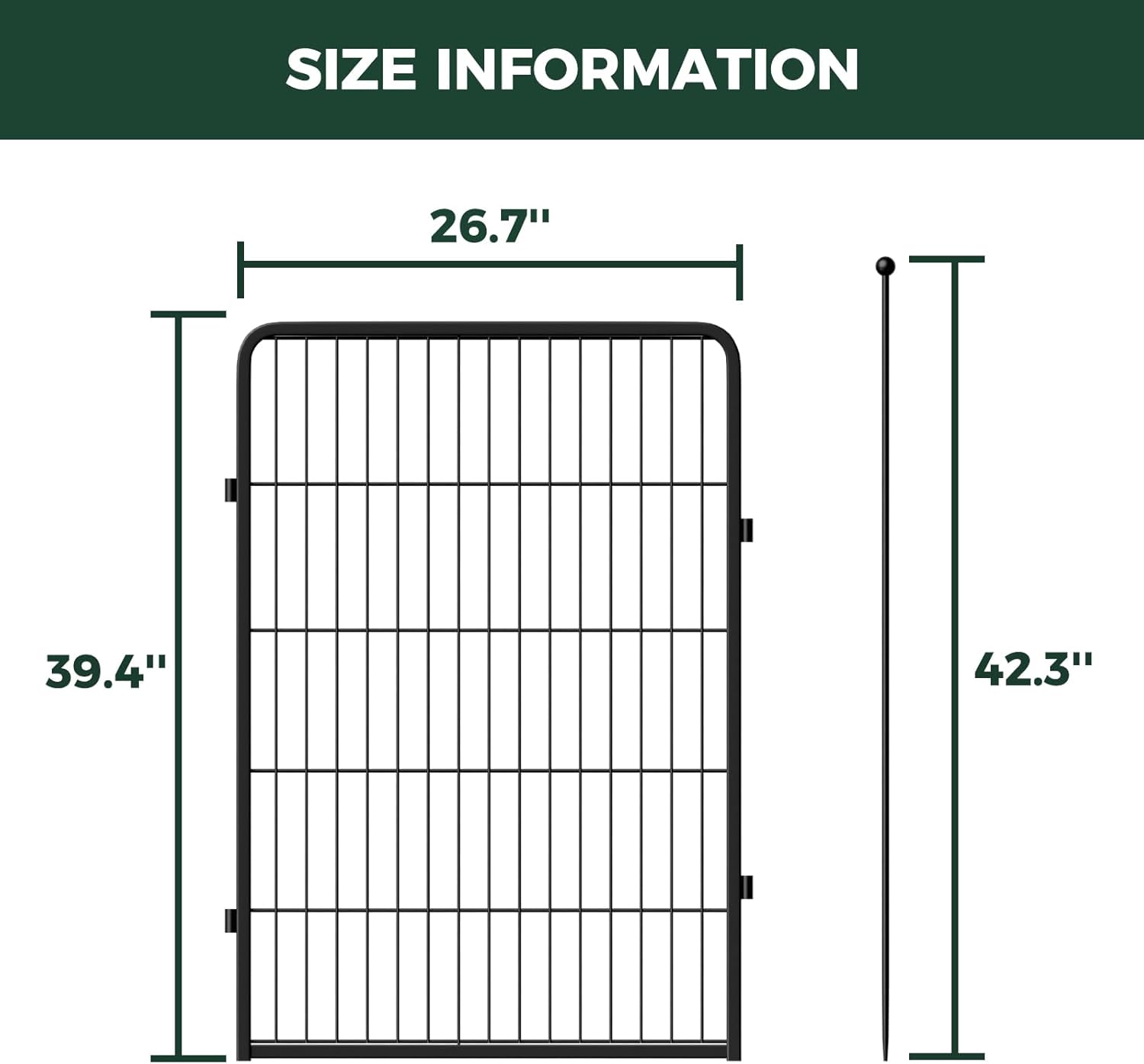 FXW Rollick Corral para Perros para Patio, RV Camping│Patentado, 24 Pulgadas 8 Paneles
