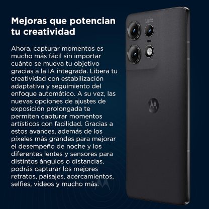 motorola Moto Edge 50 Pro - 512 GB Memoria, 12 GB RAM, Celular Desbloqueado, 1 Año de Garantía - Negro