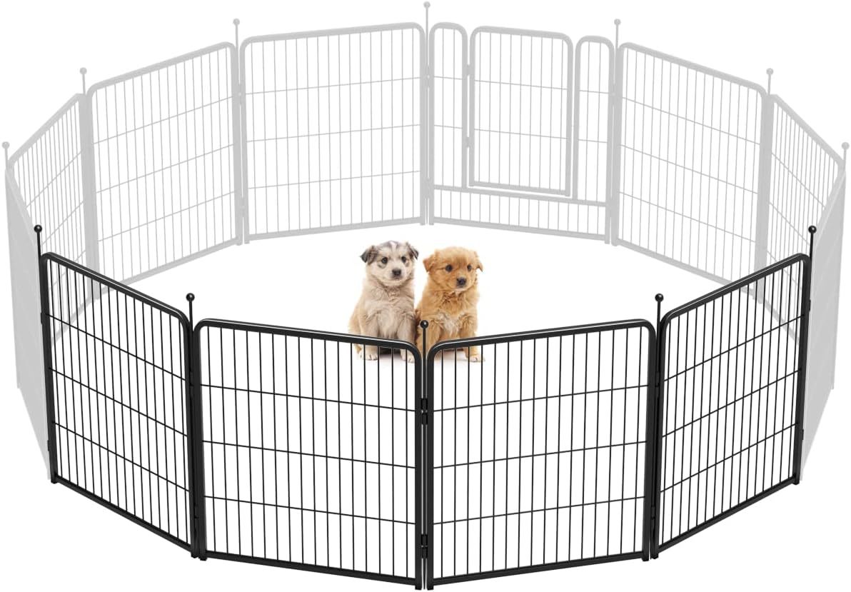 FXW Rollick Corral para Perros para Patio, RV Camping│Patentado, 24 Pulgadas 8 Paneles