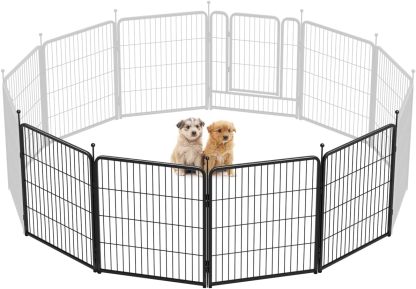 FXW Rollick Corral para Perros para Patio, RV Camping│Patentado, 24 Pulgadas 8 Paneles