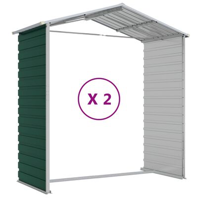 Cobertizo de jardín acero galvanizado marrón claro 191x215x198 cm
