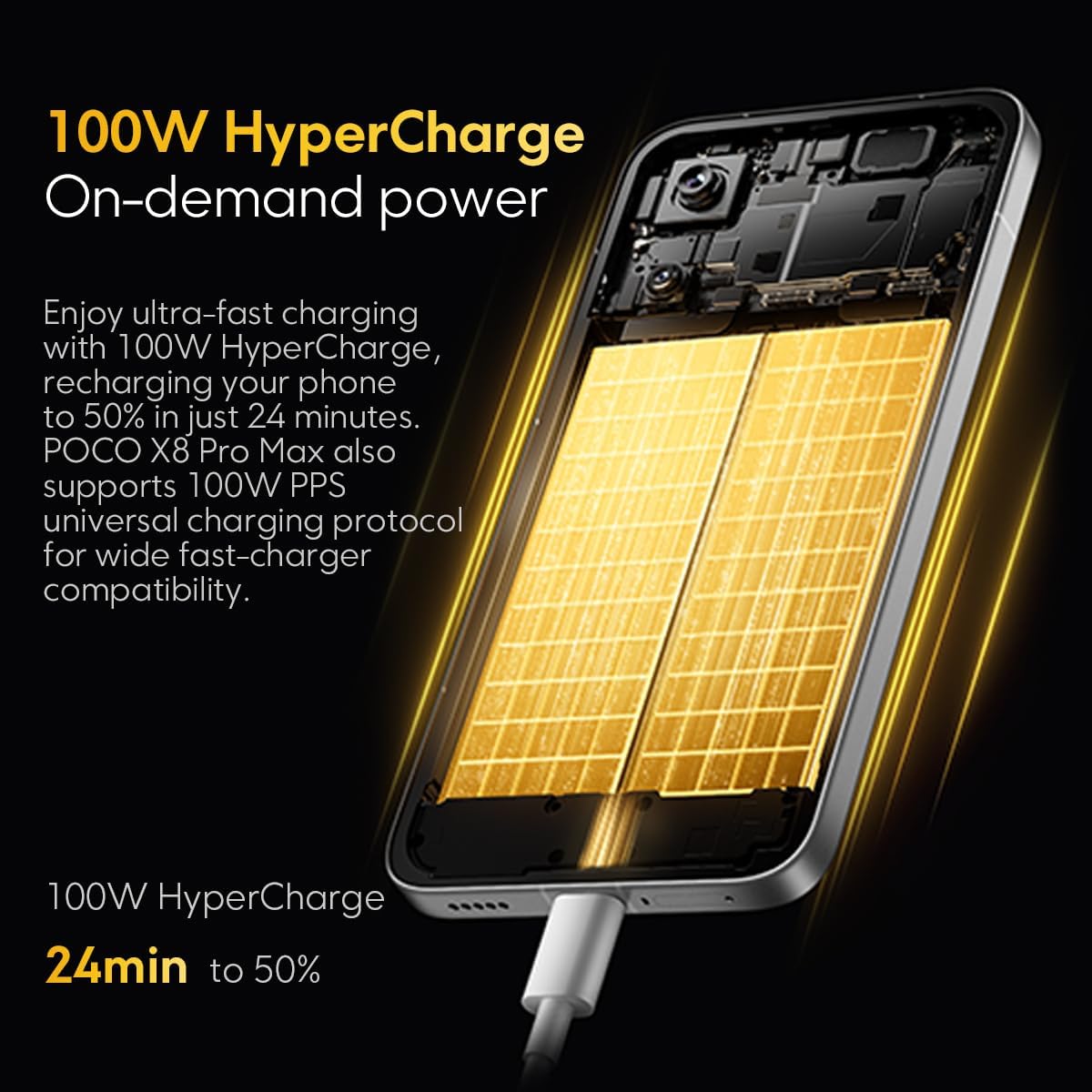 POCO X8 Pro Max | Con Regalo exclusivo | Procesador Dimensity 9500s | Calidad flagship con una sensación premium | Batería de 8500mAh (típ) con HyperCharge de 100W | Pantalla AMOLED ultrabrillante de 6.83" a 1.5K y 120Hz | Cámara Light Fusion 600 de 50MP 
