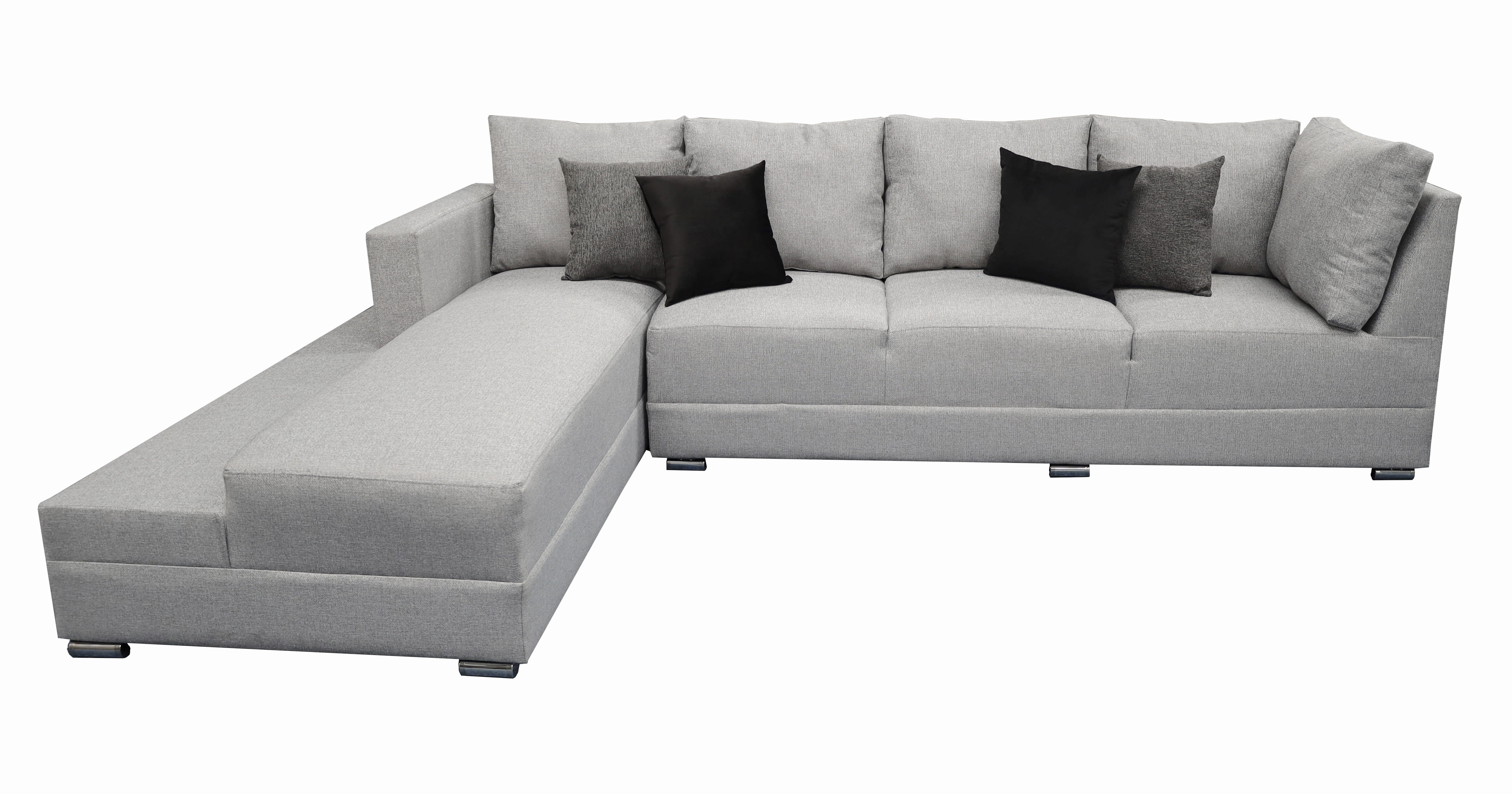 Sala esquinera en U El Bazar Store modelo Corbel gris oxford 4 salas en 1