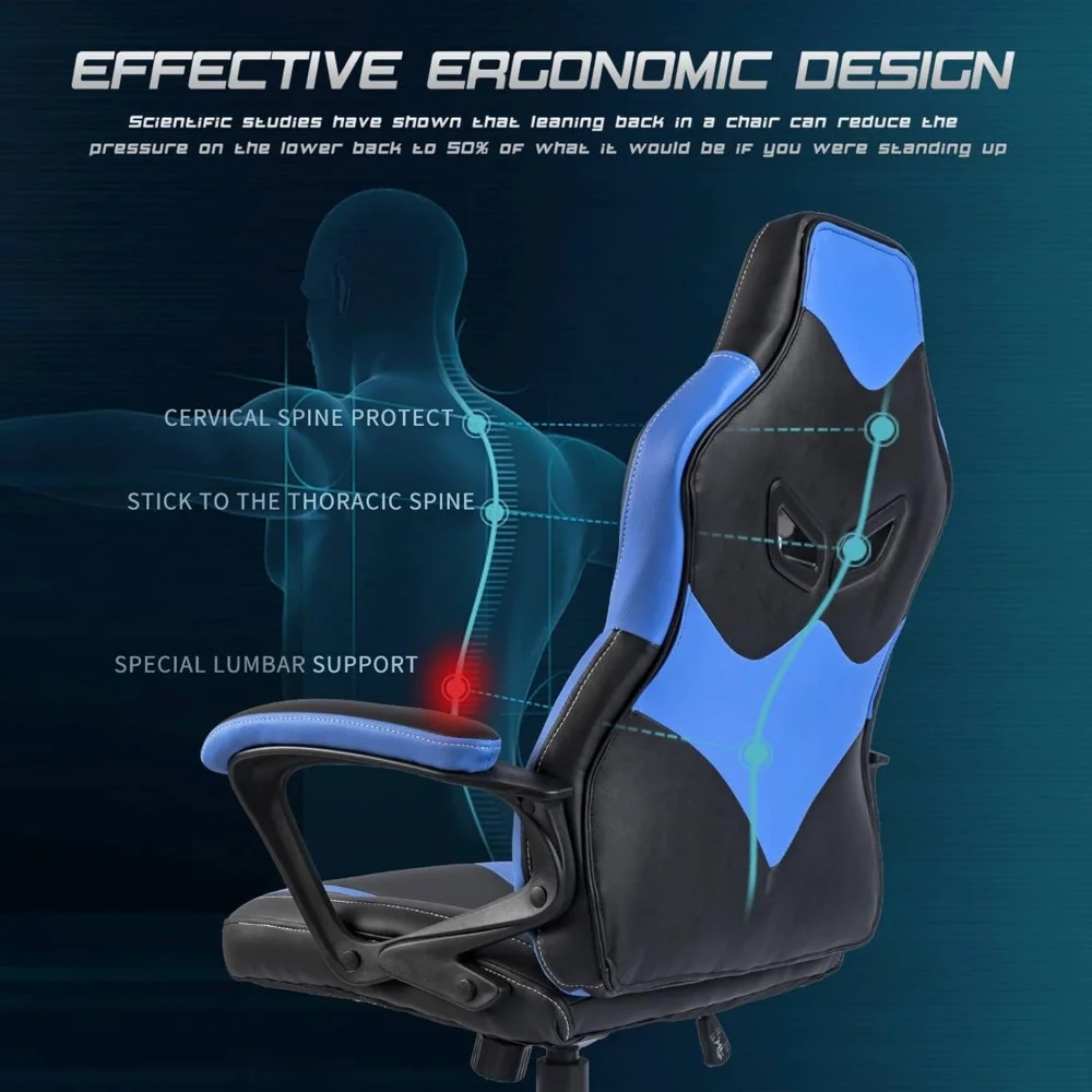 Silla Gamer para Adultos y Adolescentes Silla Gamer Silla de Computadora Silla de Oficina ErgonÃ³mica para PC de Carreras