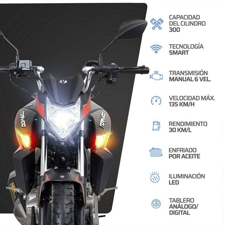 Motocicleta Urbana Vento Tornado 300 Negro 2025