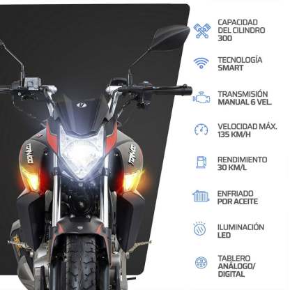 Motocicleta Urbana Vento Tornado 300 Negro 2025