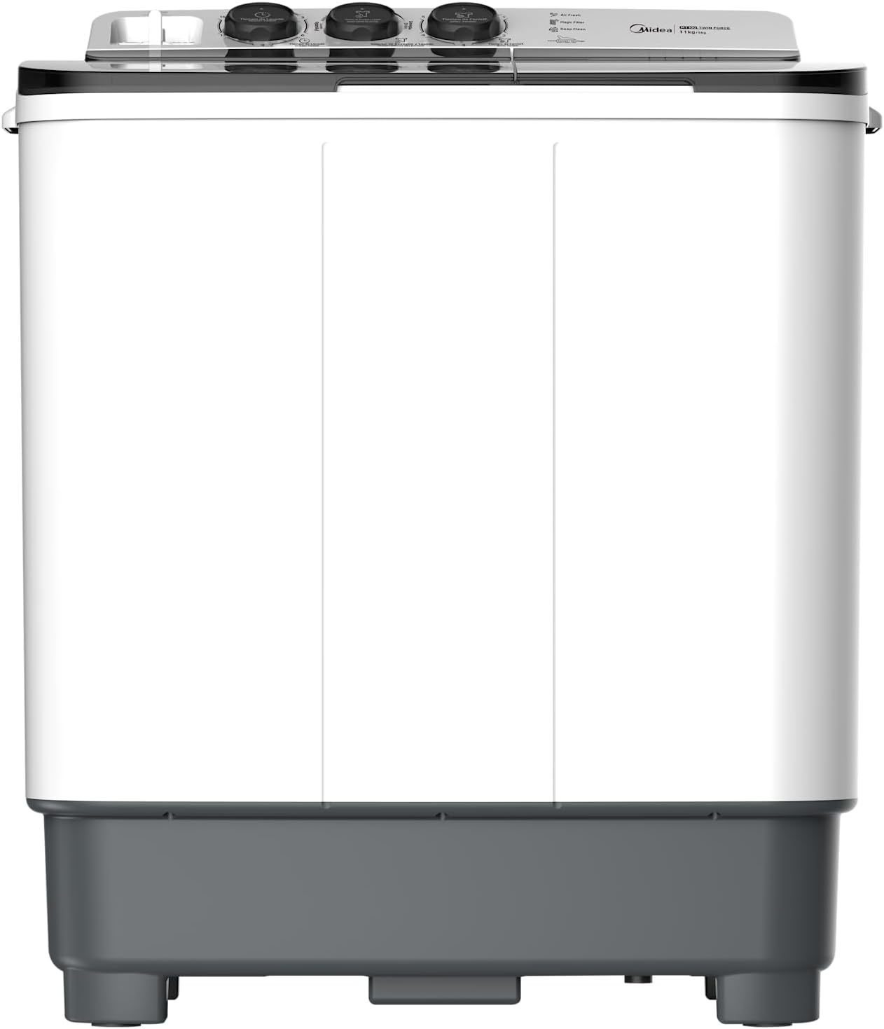 Midea MT100W110/W-MX Lavadora Semiautomática Dos Tinas Twin Force Pulsator 11Kg Blanca