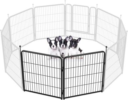 FXW Rollick Corral para Perros para Patio, RV Camping│Patentado, 24 Pulgadas 8 Paneles
