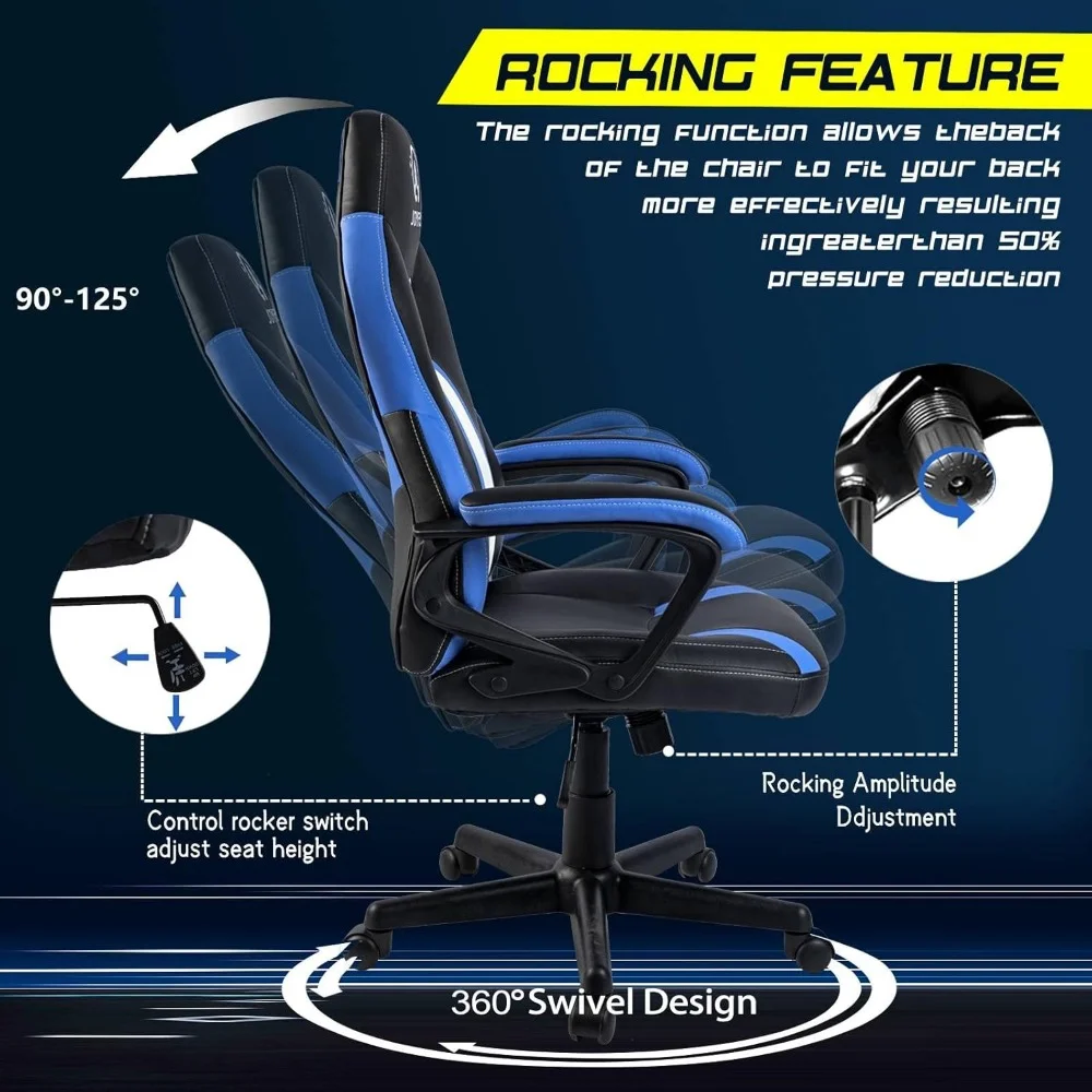 Silla Gamer para Adultos y Adolescentes Silla Gamer Silla de Computadora Silla de Oficina ErgonÃ³mica para PC de Carreras